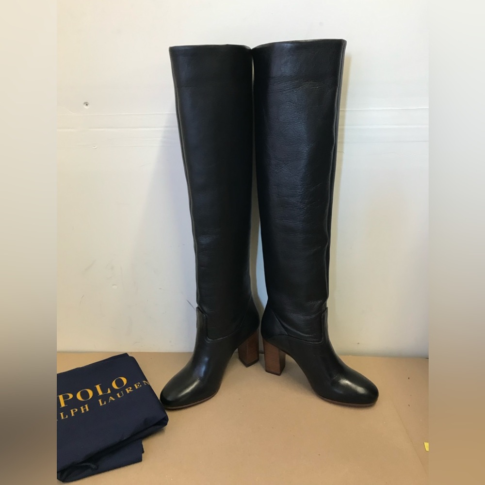 Polo Ralph Lauren Brie Leather Boots - Picture 4 of 7